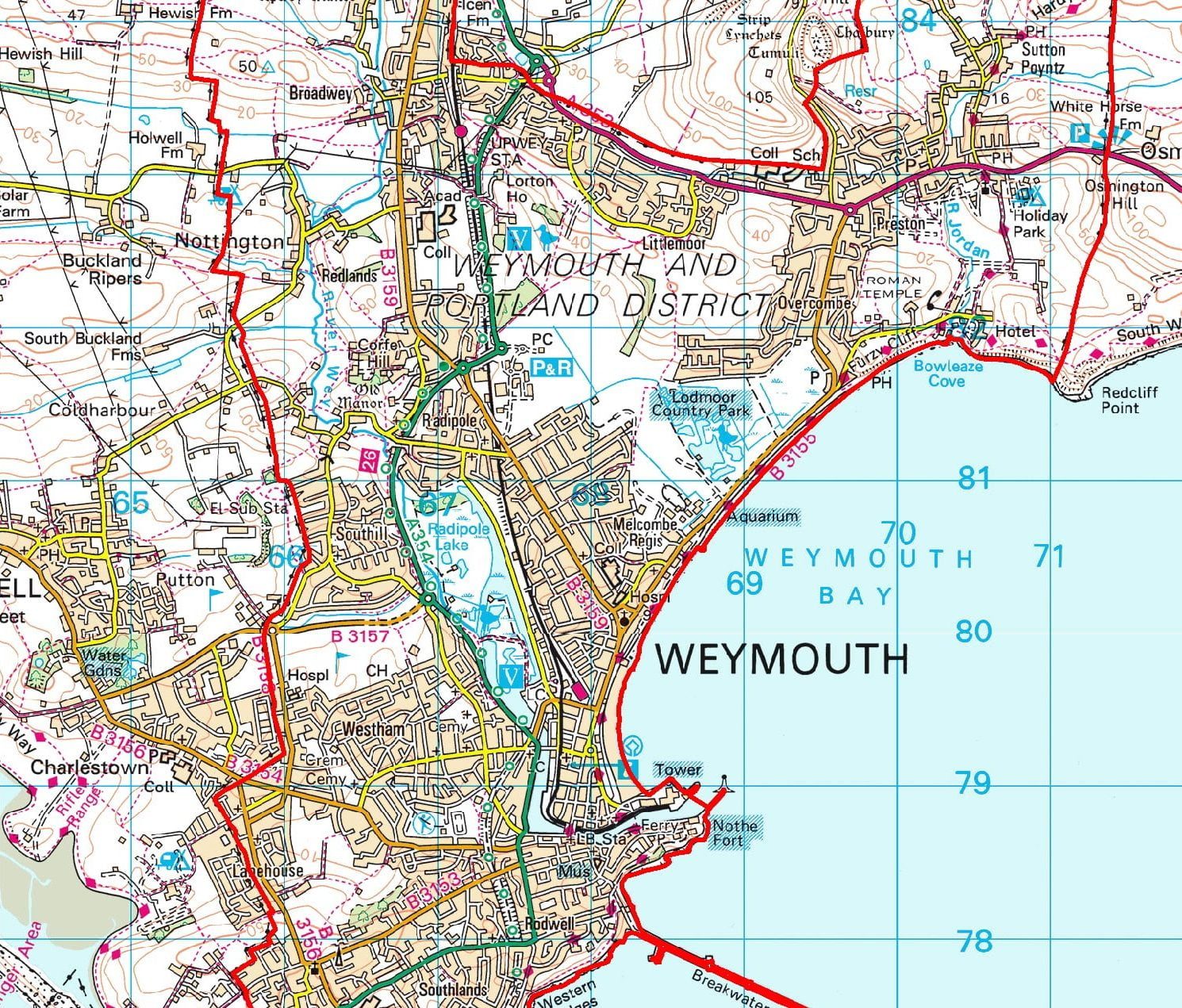 tourist map weymouth