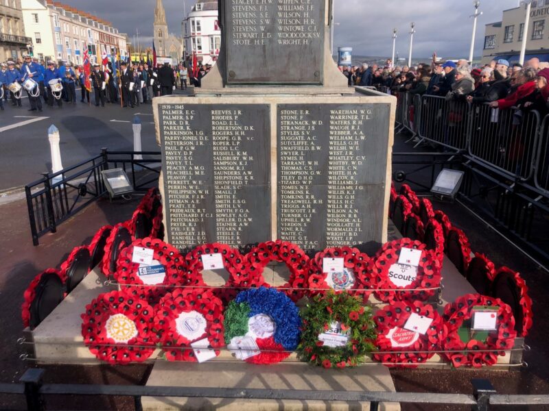 Wreaths at cenotaph